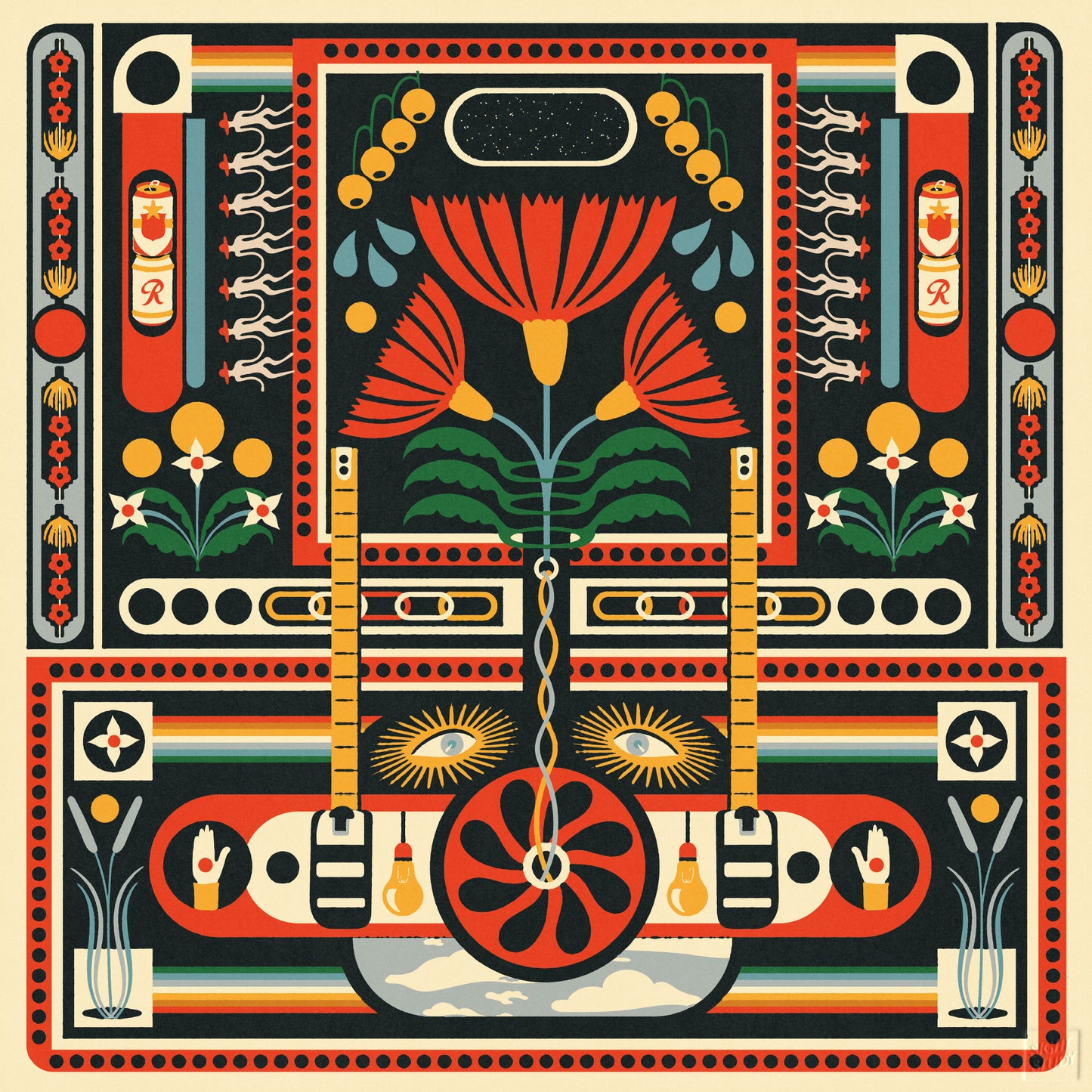 "Tapestry For The Flower" - Edition of 30 Giclee Print 20 x 20